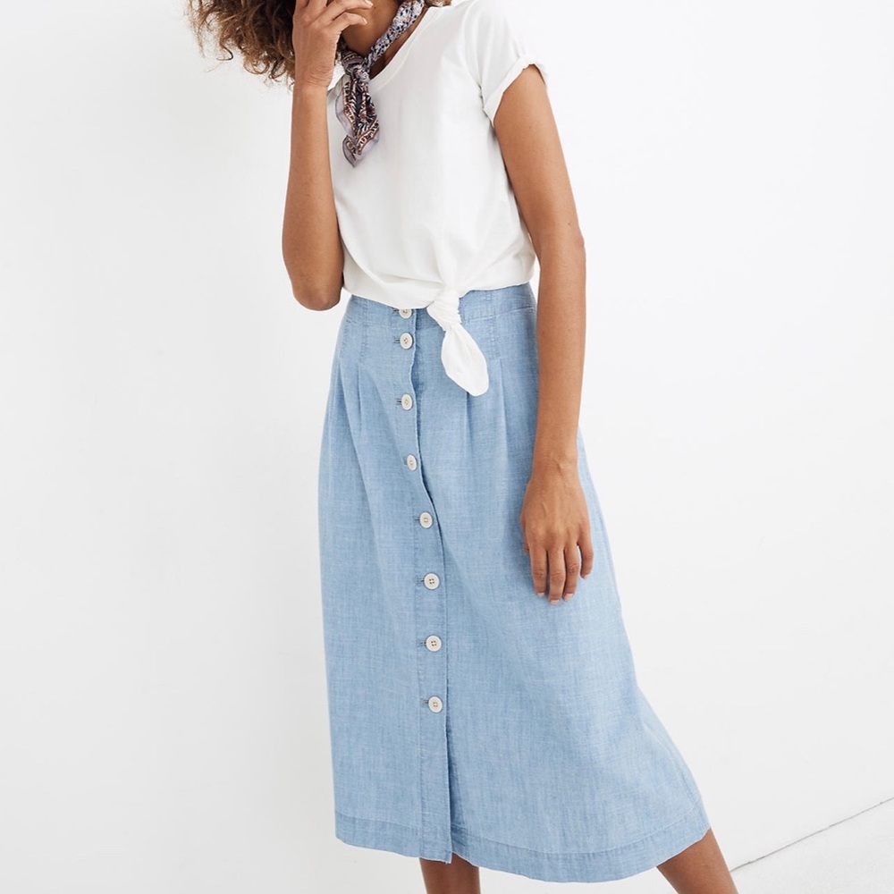 Madewell Patio Skirt Chambray